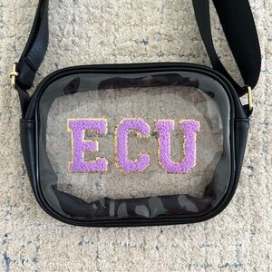 Clear crossbody stadium bag